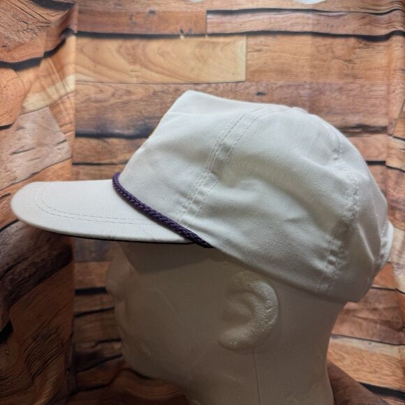 Vintage Lions Clubs International Rope Snapback Hat Cap White Purple We Serve - Picture 4 of 7